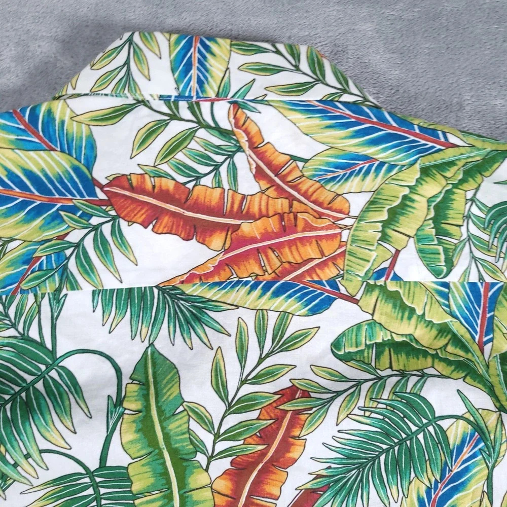 Tori Richard Uniform Hawaiian Shirt Mens Large Hawaiian Aloha Camp Resort Cruise